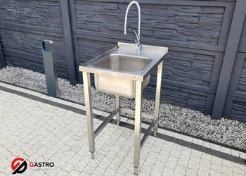 Zlew gastronomiczny 1-komorowy 51x70x90 cm