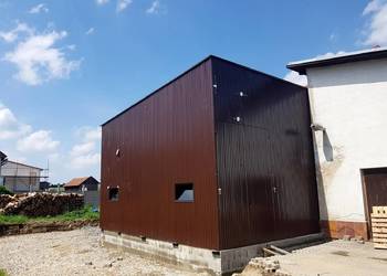 Blaszana montowana hala 10x8m -ciemnobrązowa