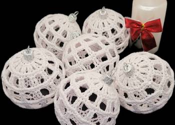 Bombki choinkowe ręcznie wykonane 6szt