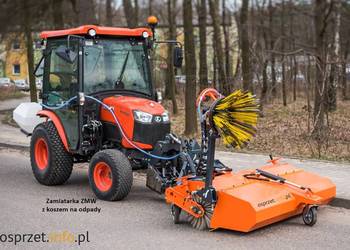 Zamiatarka kosz, zraszanie ZMW150 napęd WOM lub hydrauliczny