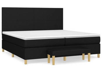Łóżko z Materacem Kontynentalne Czarne Do Sypialni 200x200 cm WM-3137023