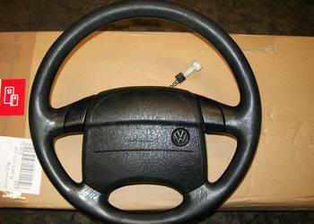 VW T4. ORYGINALNA, KOMPLETNA KIEROWNICA, NIE POZRYWANA PO OBWODZIE, AIRBAG