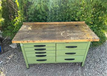 STÓŁ WARSZTATOWY ANKE VINTAGE LOFT STARY PRL
