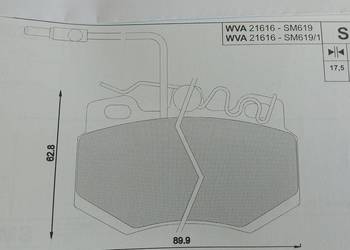 SM619 Klocki hamulcowe kpl. przód  CITROEN AX, C15, VISA, ZX; PEUGEOT 309 1