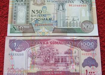 SOMALIA Kolekcjonerskie Banknoty - 2 sztuki UNC ZESTAW