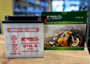 Akumulator motocyklowy 80A P+ GROM GT5L-B 12V 5Ah
