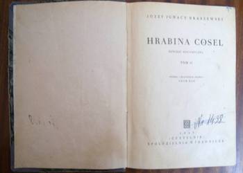 Józef Ignacy Kraszewski - Hrabina Cosel t. II - 1947
