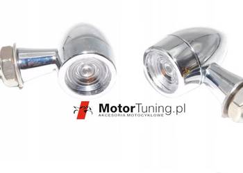 KIERUNKOWSKAZY MOTOCYKLOWE MINI METAL DWUKOLOROWE + ŚWIATŁO TYŁ CZERWONE