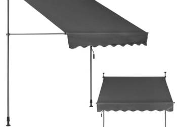 Markiza przeciwsłoneczna balkonowa 200x120 cm regulacja wysokości wodoodpo…