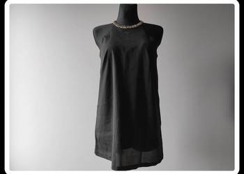 H&M czarna bluzka tunika 38 M mini sukienka