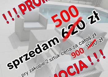 Elegancki zestaw mebli ogrodowych - Idealny na taras, balkon i przy basenie