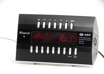 Radiobudzik Bench RDS KH 2295 - 2 alarmy - czas sterowany radiem