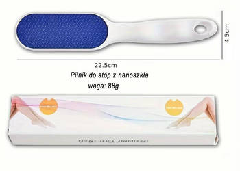 Nano szklany pilnik do stóp tarka do pięt