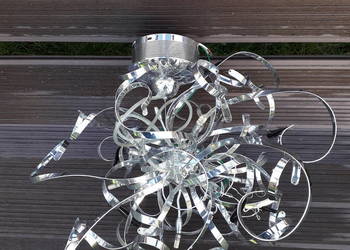 Lampa żyrandol wstążki led