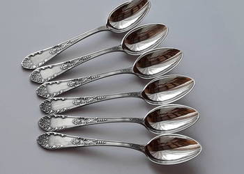 Posrebrzane łyżeczki do kawy / mokki, ROMAŃSKI, d.Fraget