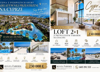 Mieszkanie- 2 poziomowy loft na Cyprze