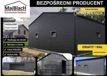 Garaż Blaszany Grafitowy | Wiata | Montaż | Hala | PRODUCENT Maj-BlacH