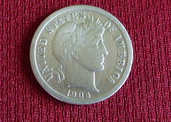 Moneta One Dime z 1906 r - Barber - mennica San Francisco
