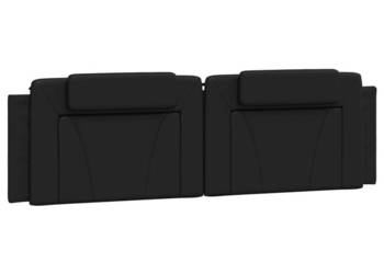Poduszka na wezgłowie czarna 180 cm sztuczna skóra WM-374804
