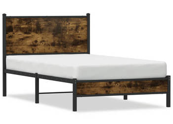 Łóżko Czarne Metalowe Rama Łóżka Metalowa Ze Stelażem 100x200 cm WM-4007809