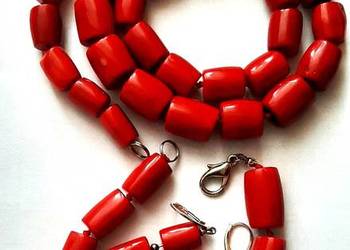 Komplet z korala naturalnego