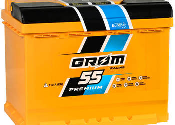 Akumulator 55Ah 510A EN GROM RACING PRAWY PLUS