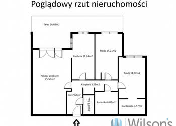 Mieszkanie Warszawa 85.05m2 3 pok