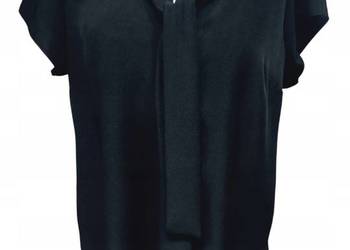 TOP Bluzka krawat LILI czarny XL/42 ( 106 cm biust)