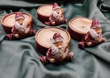 Świeczniki ceramiczne ze Świętym Mikołajem