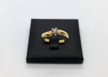 Nowy złoty pierścionek próby 585 - 2,79g (Rozmiar 19)