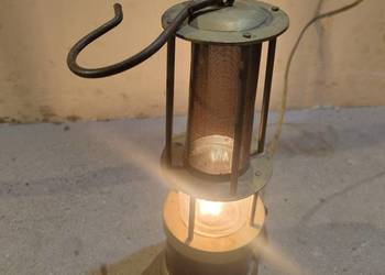 Lampa Górnicza elektryczna mosiężna mosiądz prl