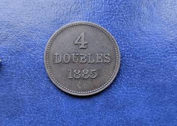 Stare monety 4 doubles 1885 Guernsey