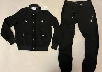 NOWY damski dres Chanel spodnie bluza sweter CC dresy 40 L