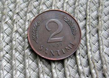 Łotwa 2 Santimi 1937r - Niski Nakład