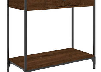 Stolik konsolowy brązowy dąb 75x345x75 cm WM-834169