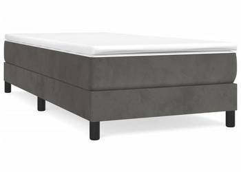 vidaXL Łóżko kontynentalne, ciemnoszara, 90x200 cm(SKU:3120749)