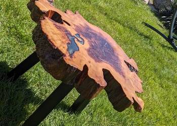 Stolik Kawowy Loft Akacja i Żywica Epoksydowa 60cm. Stoły na wymiar!