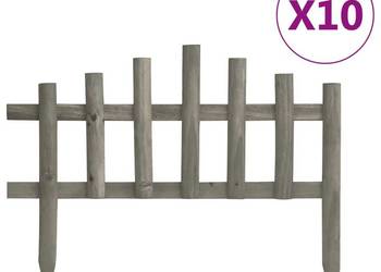vidaXL Obrzeża trawnikowe, 10 szt., drewno jodłowe(SKU:314847)