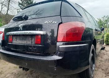 Peugeot 407SW 2.7hdi 204km 2009r. z de kombi czarny panorama