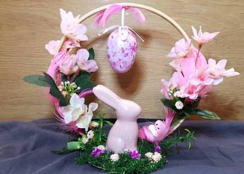 Stroik Wielkanocny na kole