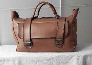 Vintage bardzo stara torba skórzana do renowacji