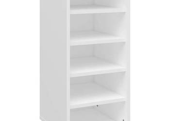 Szafka na buty biała 315x35x70 cm materiał drewnopochodny WM-808981