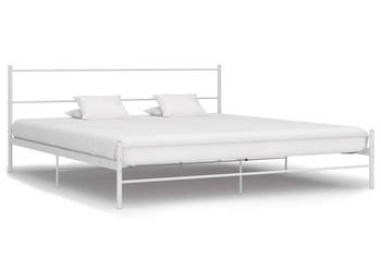 Łóżko Metalowe Białe Rama Łóżka Ze Stelażem Biała 180 x 200 cm WM-284697