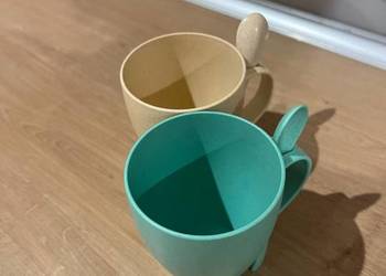 Nowe Kubeczki plastikowe z łyżeczką parka