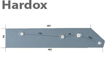 Płoza krótka HARDOX 16001182/L 16501172/L do pługa REGENT
