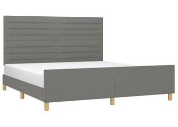 vidaXL Rama łóżka bez materaca, ciemnoszara(SKU:3125147)