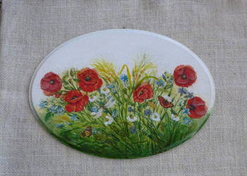 Obrazek Kwiaty Polne Maki decoupage malowany