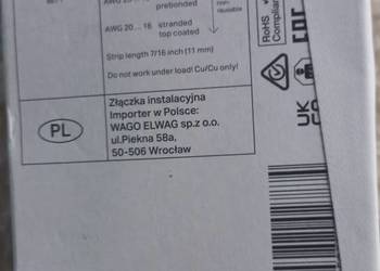 WAGO-szybkozłączki instalacyjne. Compact, model 2273-205.