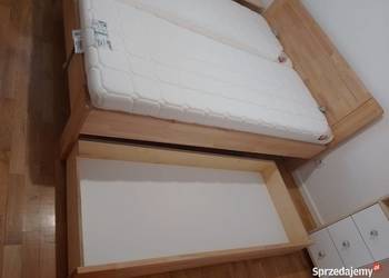 Łóżko Amien AmaraBeds 160x200 + szuflada + regulowane stelaże + materace
