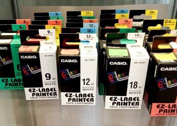 Tasiemki do drukarek etykiet CASIO XR-6. Nowe, oryginalne.